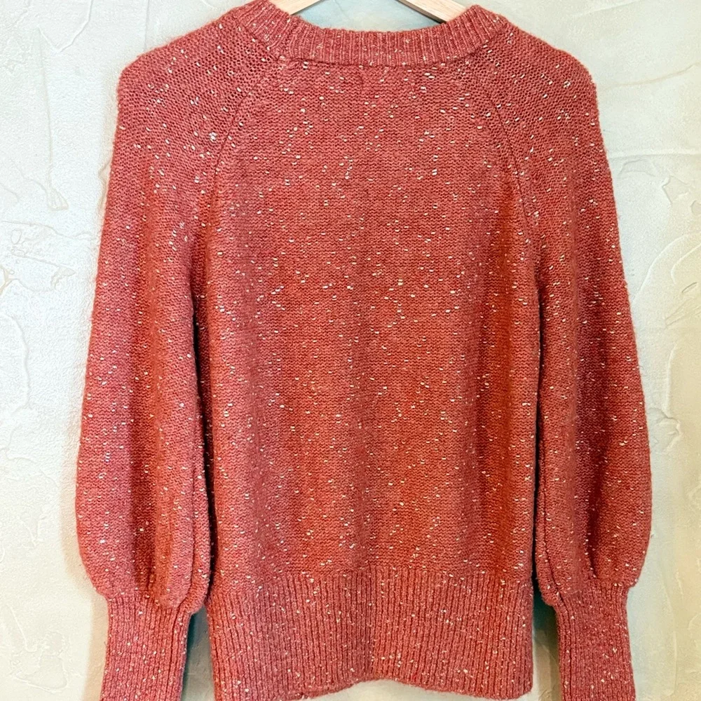 LC Lauren Conrad Speckled Gold Knit Sweater | Small | Like New - Picture 5 of 9